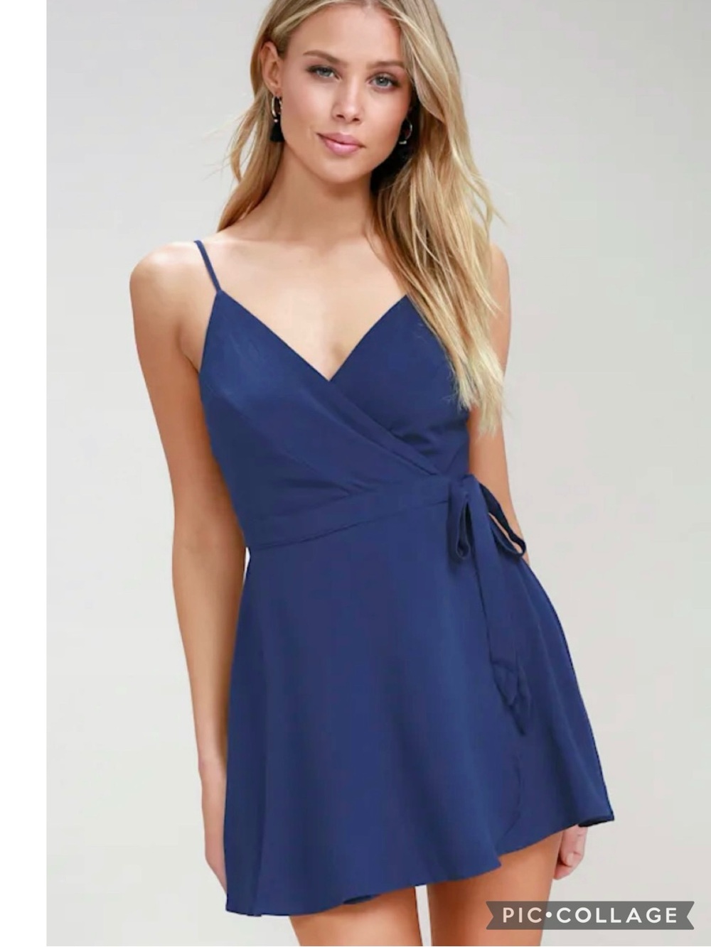 Lulus Camden Blue Wrap Skort Mini Dress A-line NWT M Coquette